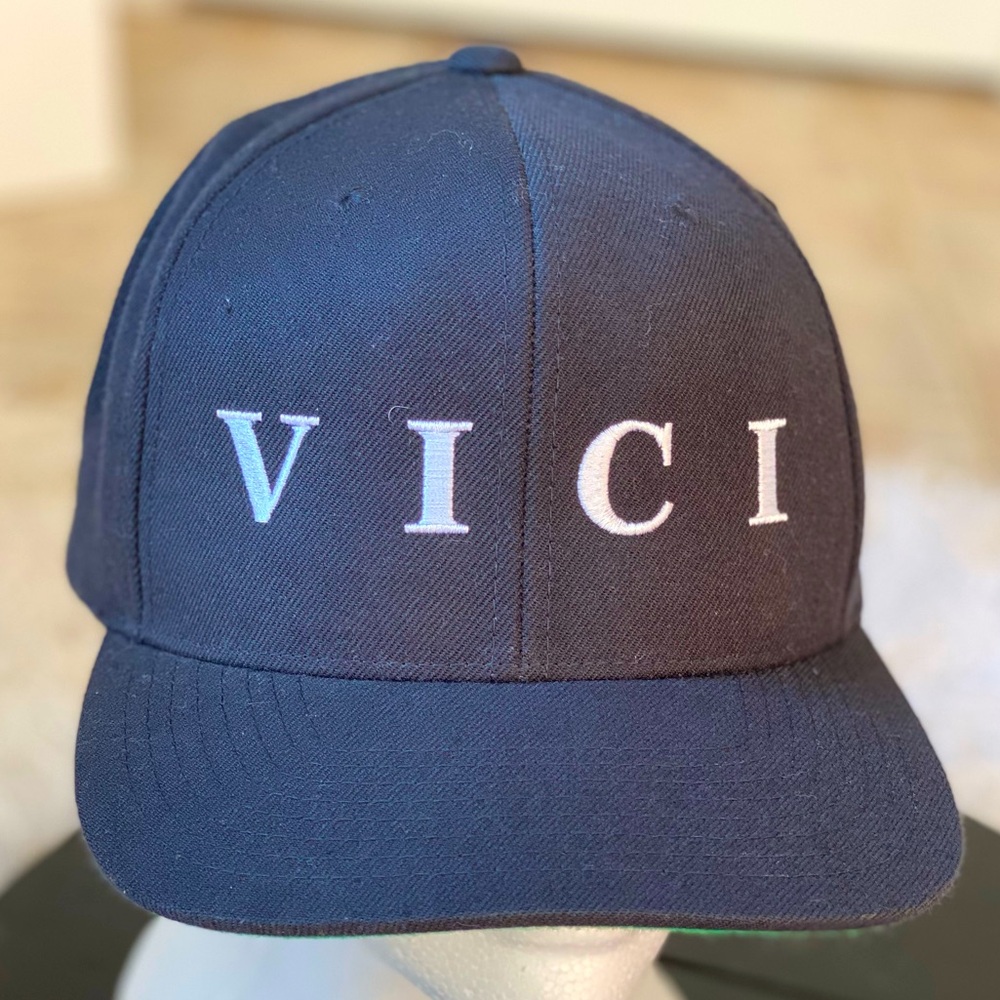 VICI black snap back hat , VICI designer’s hat,  Adjustable. Unisex, men’s hat